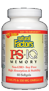 PS IQ (Phosphatidyl Serine)  250 mg (60 Softgels)* Natural Factors